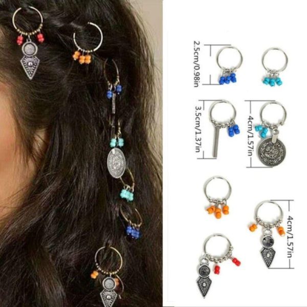 bague cheveux anneau argent perle colorée