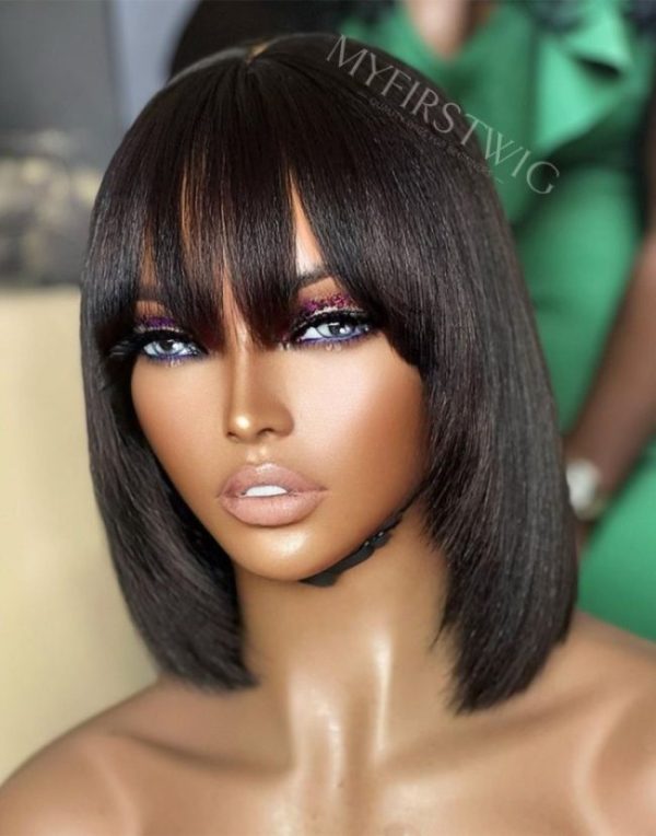 Perruque Lace Wig bob à texture yaki