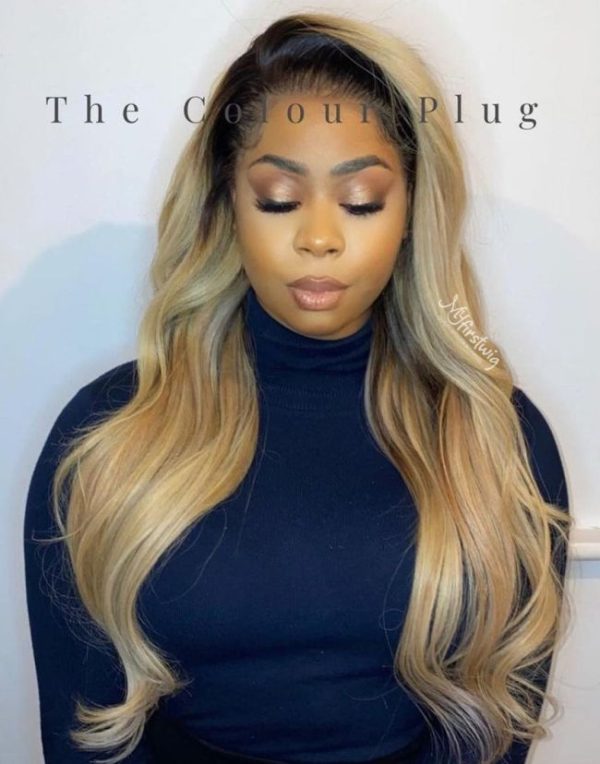 perruque lace wig blonde reflets