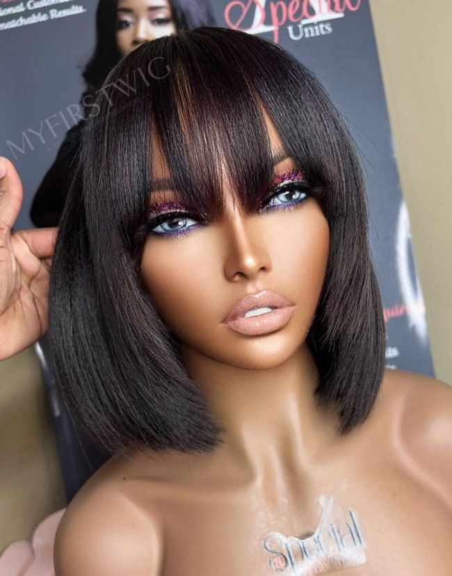 perruque bob cheveux naturels
