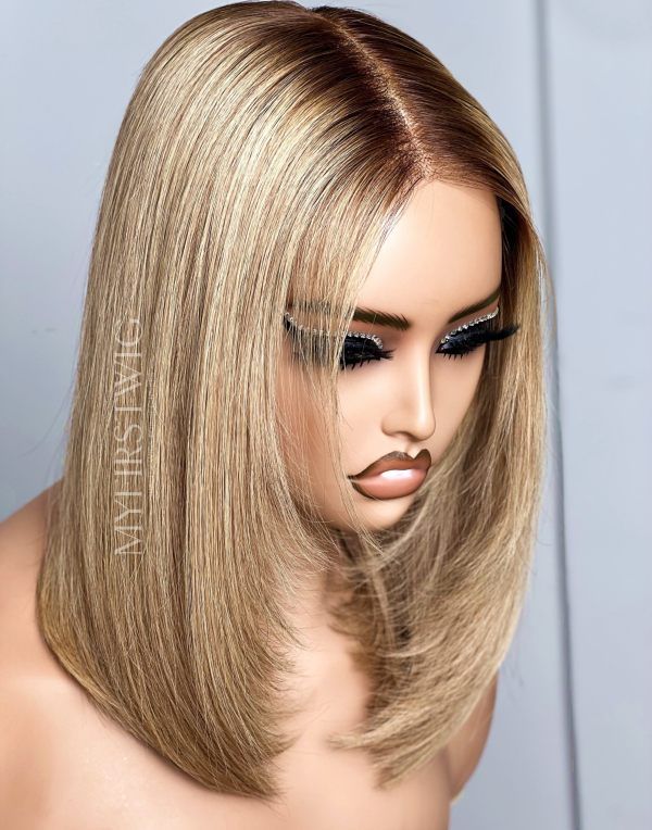 Perruque Lace Wig bob blond