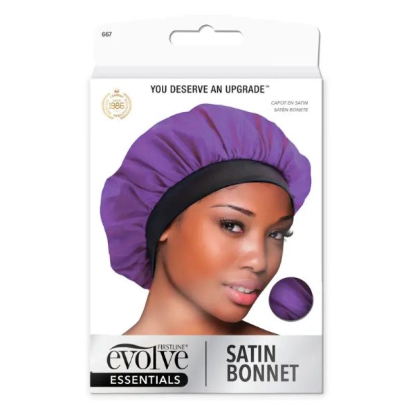 bonnet en satin violet capillaire