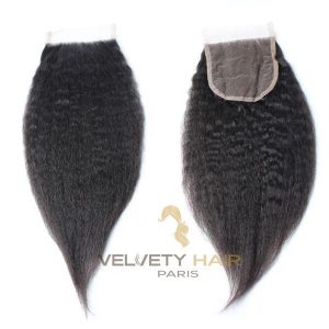 Closure cheveux 100% naturel yaki Kinky Afro