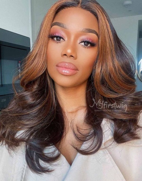 Perruque Lace Wig marron ombré