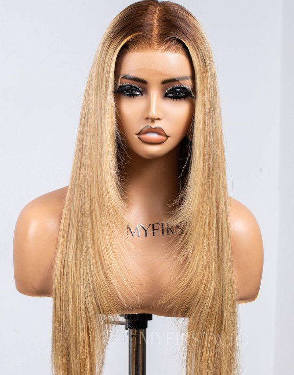 Perruque style moderne blonde