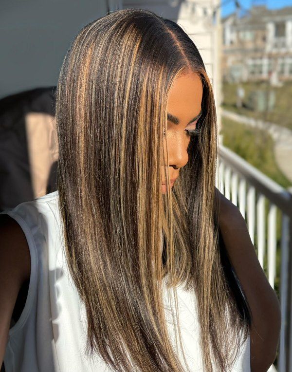 Perruque Lace Wig Yaki brune