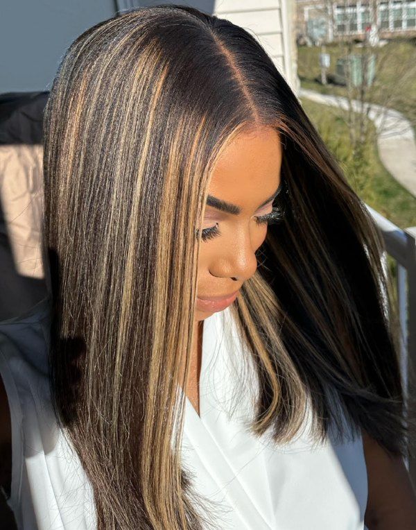 Perruque brune texture Yaki