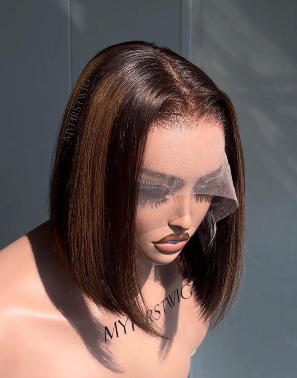 Perruque Lace Wig 13x6 Bob brune