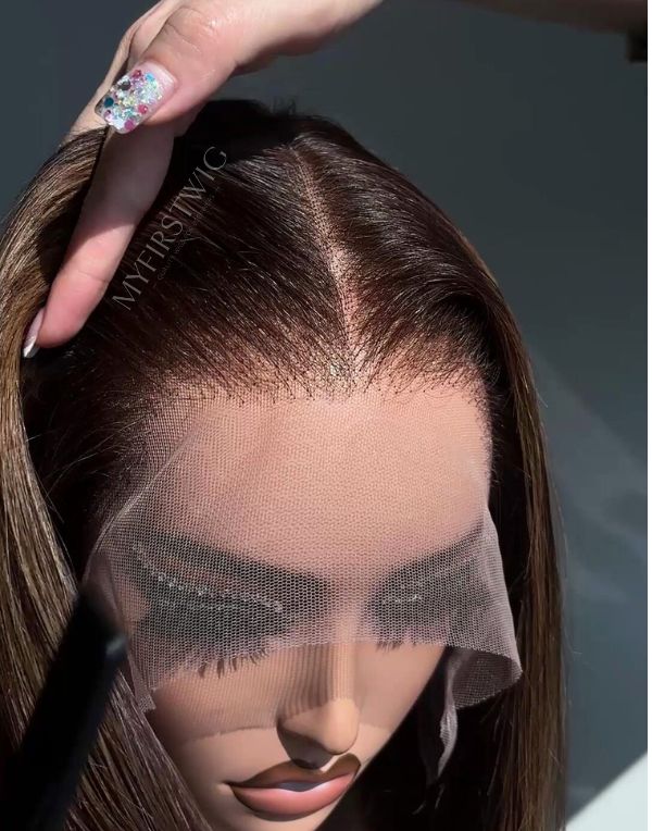 Lace Wig Bob 13x6 brune