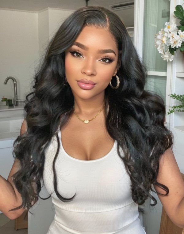 Perruque Lace Wig 13x6 partie latérale ondulée