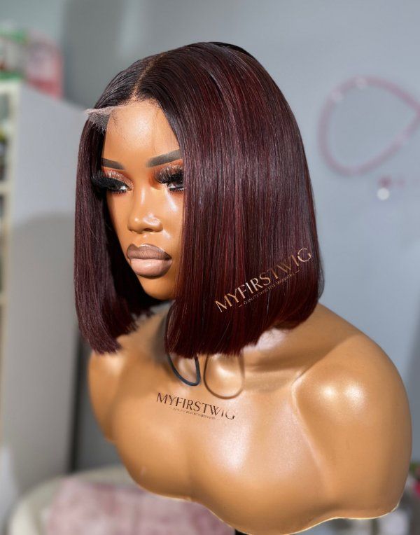 Perruque Lace Wig bordeaux