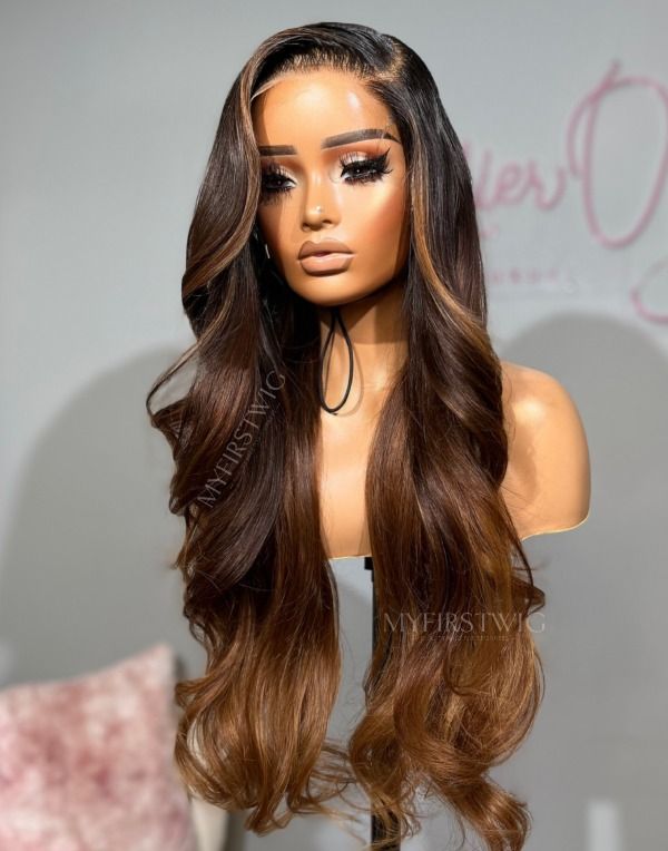 cheveux bordeaux style lace wig