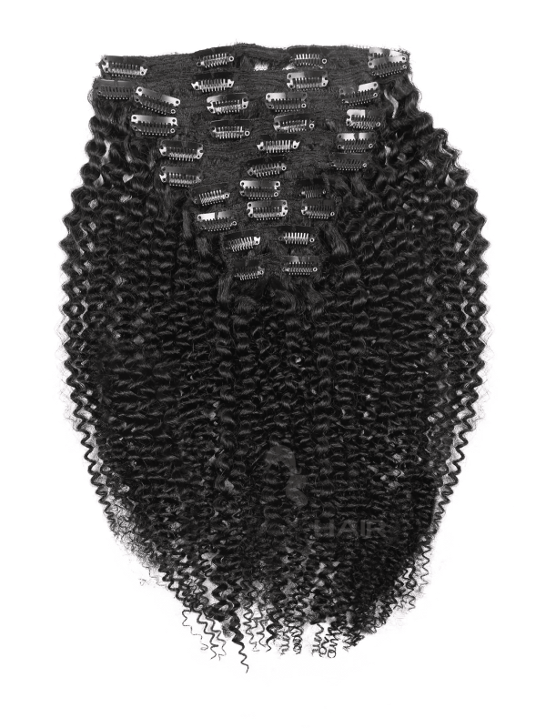 Extensions à Clip Cheveux Brésiliens Afro Kinky Curly